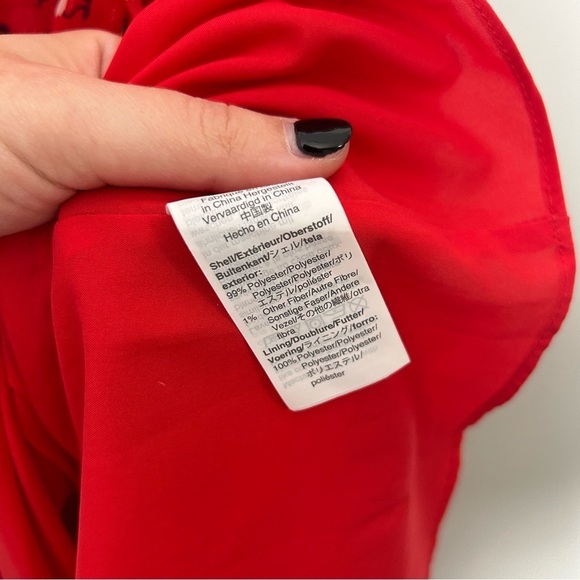 Madewell Red Ruffle Strap Floral Dress in Prarie Posies - Picture 6 of 8